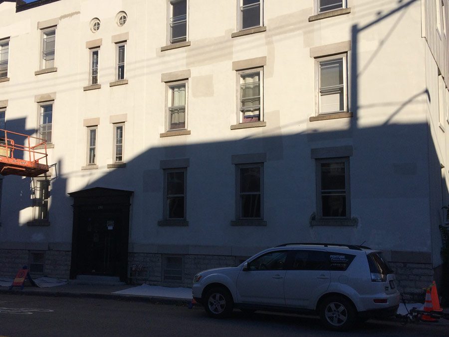 Peinture façade immeuble à logements – Ville de Québec